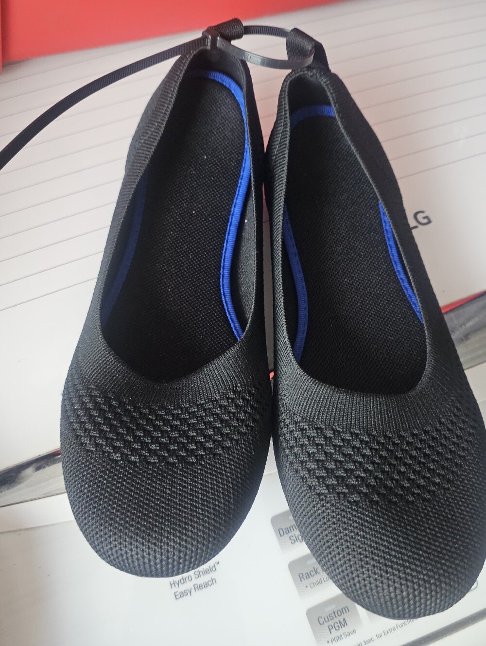 Women’s Black Knit Ballet Flats - Comfortable Everyday Shoe Sz 11